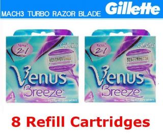 of Gillette Venus Breeze Womens Shaving Razor Blades Cartridges 