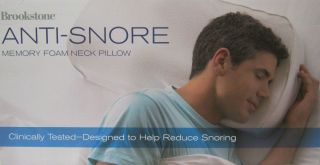 Brookston Anti Snore Memory Foam Neck Pillow Reduce or Eliminate 