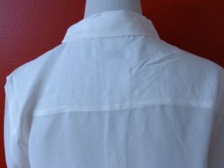 New Equipment Brett Washed Silk Blouse Shirt Bright White XS s M $198 