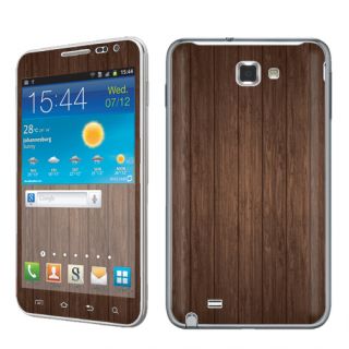 USA Brown Wood Vinyl Case Decal Skin to Cover Samsung Galaxy Note i717 