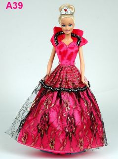 New fashion Handmade Wedding Clothes party Dresses Gown for Barbie 