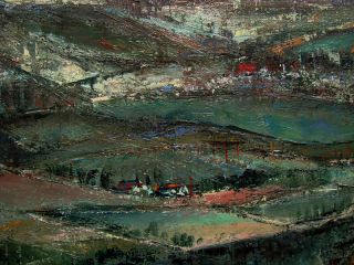 1962 Old Impressionsim Oil Painting France Landscape signed