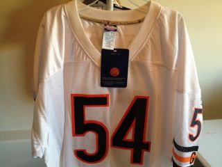 Brian Urlacher # 54 Chicago Bears jersey white navy orange sz 48 M ON 