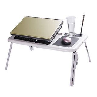   Notebook Table Desk Stand Support Cooling Fan USB Cooler Mouse Pad