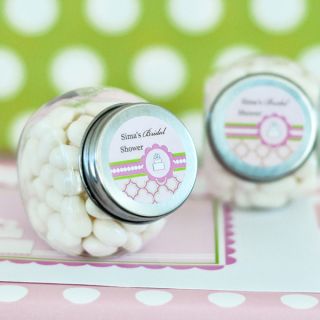 96 Pink Cake Wedding Bridal Shower Theme Personalized Candy Jars 