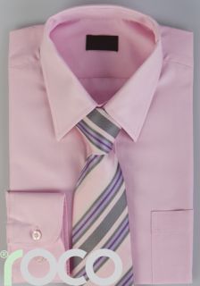 Pink Formal Wedding Boys Suit Shirt Tie Set 2 to 12yr
