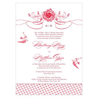 Wedding Personalized / Customized FRENCH WHIMSY Stationery Invitation 