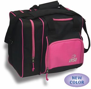 BSI Deluxe Single Bowling Ball Bag Black Pink
