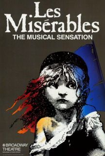 Les Miserables Broadway 1987 27 x 40 Movie Poster
