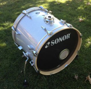 Sonor Bop 18x16 Silver Sparkle Bass Kick Drum Evans GMAD Head