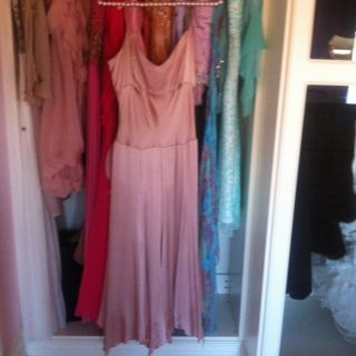  Nichole Miller Pink Silk Dress