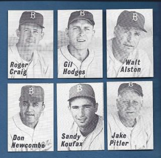   Dodgers Popcorn Card Size Set of 12 Edward Broder Circa 1975