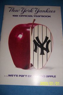 1981 New York Yankees Yearbook Reggie Jackson 25th Ann 1956 Larsons 
