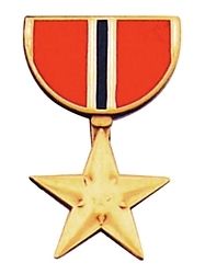 Military Medal Hat Pin Bronze Star Medal