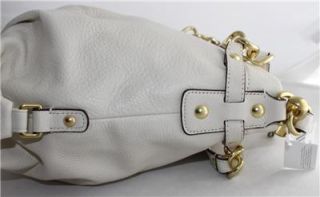 Coach Brooke White Leather Brass Bag $358 17165 Shoulder Convertable 