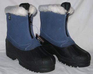 New Womens Itasca Boots Comfortemp Snow Suede Sz 8 Winter Boot Blue 