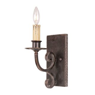 NEW 1 Light Colonial Candle Wall Sconce Lighting Fixture, Dark 