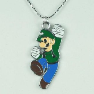 Lot 9pcs Super Mario Bros Brothers Luigi Pendant Necklaces Birthday 
