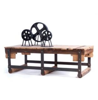 brookwood reclaimed wood industrial coffee table the dawn of the 