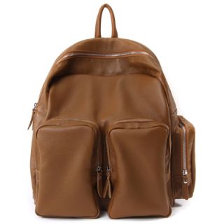 Made in Korea Mens Womens Genuine Leather B612 Backpack Bookbag 