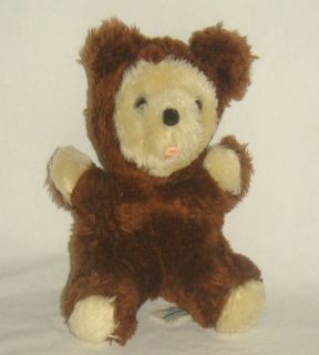 Vintage Knickerbocker Plush Bean Bag Animals Brown Bear