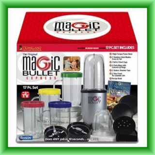 magic Bullet Express Blender and Mixer System 17 Piece New Free SHIP 