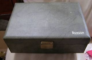vintage 1960 s ronson electric shaver vinyl wooden box from