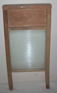 antique 18 victory brand oak glass washboard chicago time left