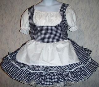   to fit,Adult Sissy,Unisex,Navy Gingham Beer Maid Dress, Sunny Creation