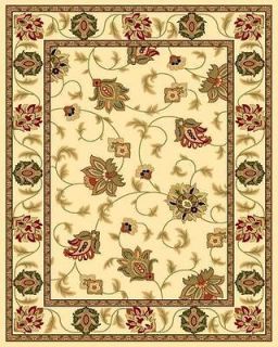   Burgundy Black Green Rust 8x10 Oriental Area Rug Carpet Floral 5810