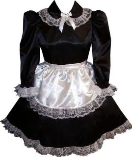Custom Fit 2pc French Maid Adult Baby Sissy Dress & Apron LEANNE