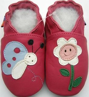   blossom fuschia 18 24 soft sole leather baby shoes zoo slippers