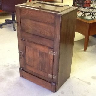 nice antique oak icebox restored  475 00
