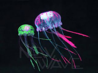 jellyfish aquarium decoration eshopps green pink  10