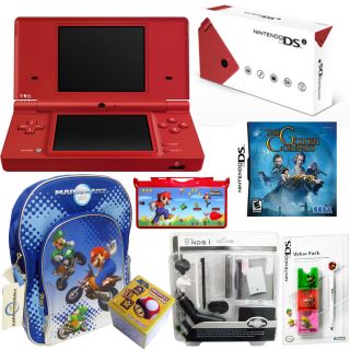   Matte Red Handheld System Games Accessories Holiday Bundle Pack