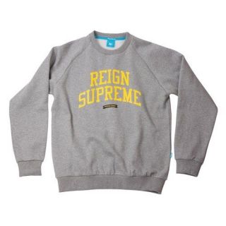 New King Apparel RS Reign Supreme Crewneck Sweatshirt   Grey Heather 