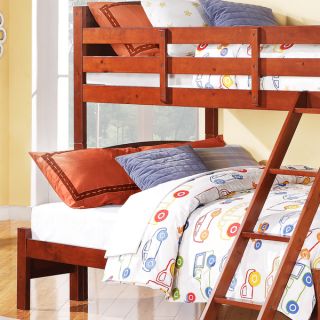 Sale Mahogany Beadboard Wood Bunk Beds 2 Twin Beds Converts to Double 