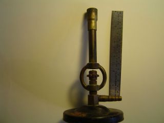 Vintage Brass Cast Iron Bunsen Burner