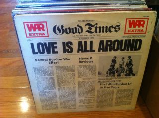 War Love Is All Around Vinyl LP EX 1976 Eric Burdon