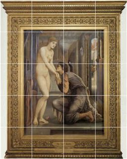 XL Edward Burne Jones Mythology Painting Bathroom Shower Tile 