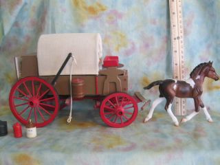 Vintage Western Covered Wagon for Breyer Paddock Pal Model Horses Or 
