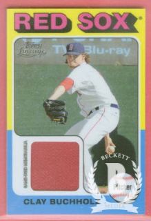   Topps Lineage 1975 Mini Relics #CBU Clay Buchholz (Game Worn Jersey