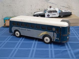 RARE 1940s War Time Buddy L Wooden Greyhound Lines Bus Toy Very Clean 