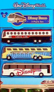 Disney World 3 Piece Die Cast Transportation Bus Set