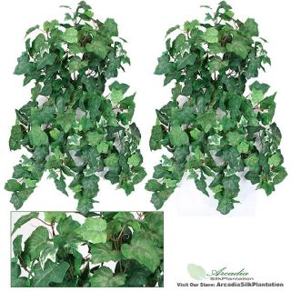   TWO 36 Artificial Ivy/Grape Ivy/ Variegated Ivy Mixed Hanging Bushes