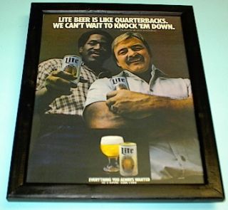 Lite Beer Bears Butkus Colts Bubba Smith Frame Ad Print