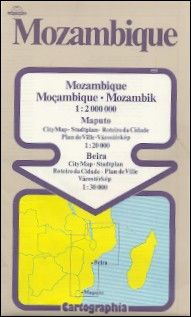 1990 Cartographia Road Map Mozambique Maputo Lourenço Marques Beira 