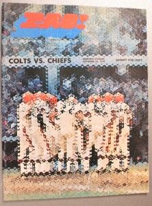 1970 Kansas City Chiefs at Baltimore Colts Program FN