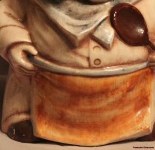 Adorable Vintage Cookie Chef Cookie Jar Treasure Craft