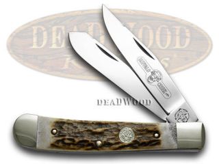 Buffalo Creek Deer Stag Trapper Pocket Knife Knives